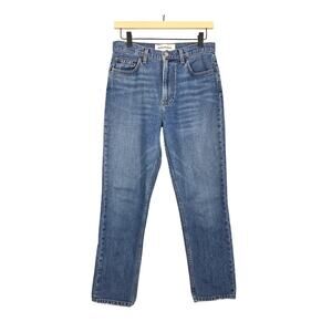 REFORMATION JULIA HIGH STRAIGHT TAPERED JEANS MEDIUM WASH – SIZE 28 – 26" INSEAM